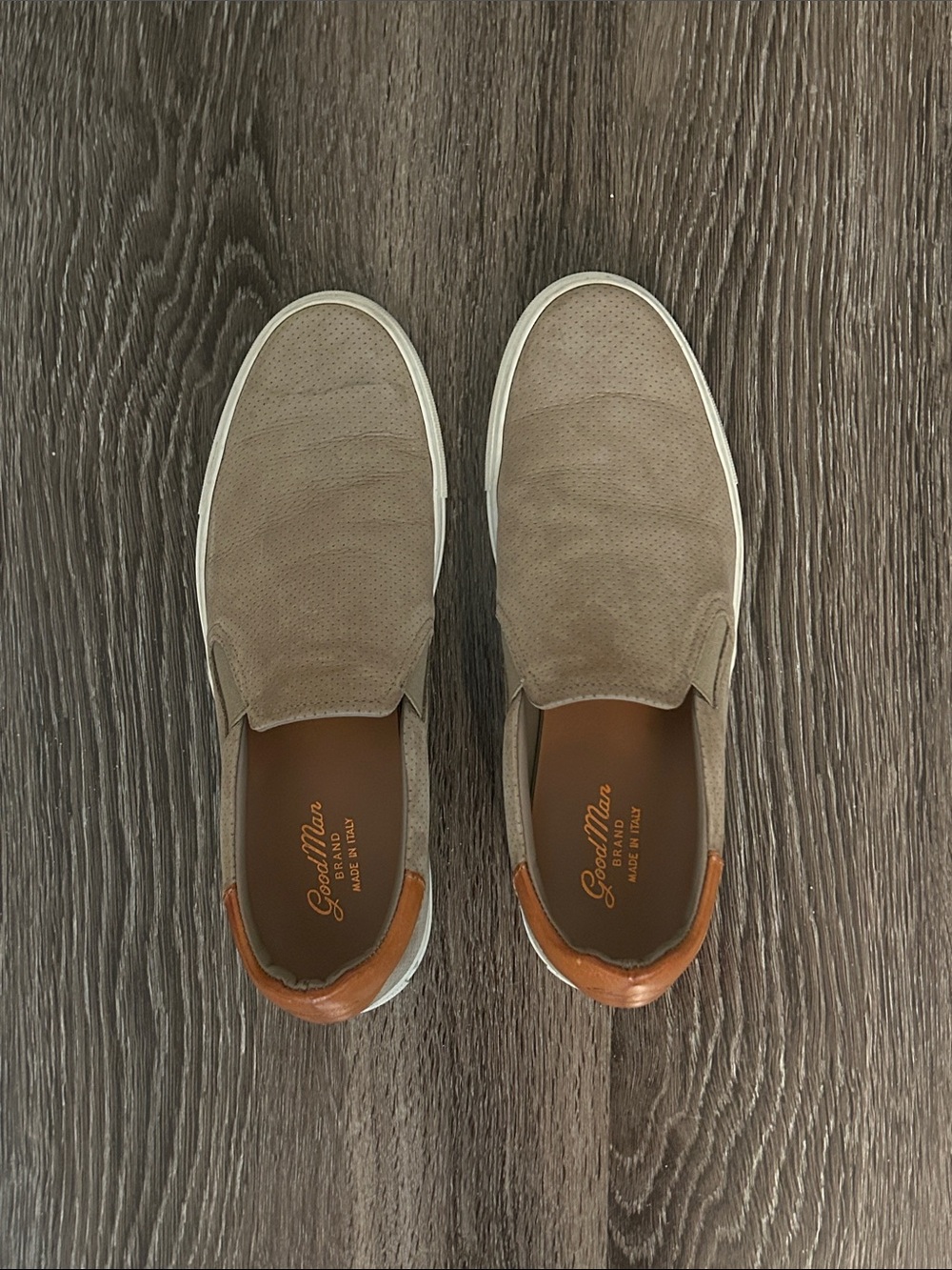 Good Man Brand Men’s Perforated Suede Slip-on Sneakers - Picture 7 of 8